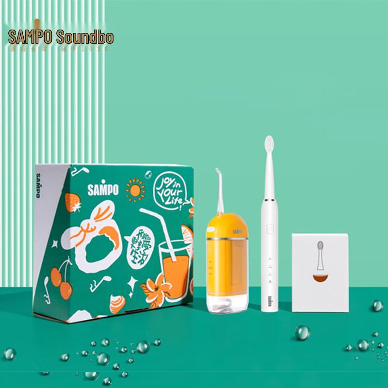 

SAMPO Smart Sonic Electric Toothbrush & Portable Water Flosser Set