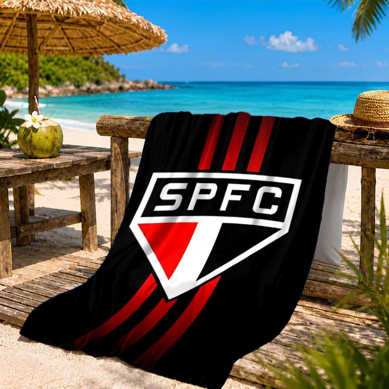 Pau-lo Fc Emblem Printed Microfiber Beach Towel, Soft And Absorbent, Quick-Dry, Ideal for Summer Travel, Beach Essential, Swimming Pool