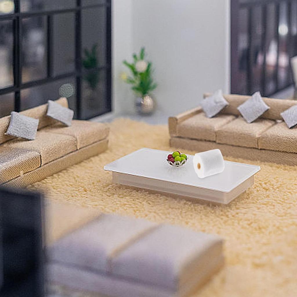 Alasum 10pcs Dollhouse Toilet Tissue Miniature Paper Towels Mini Toilet Tissue Small Simulation Roll Paper Model Bathroom Accessory,