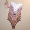 10Pcs Women Seamless Panties Soft Underwear Polka Dot Leopard Print