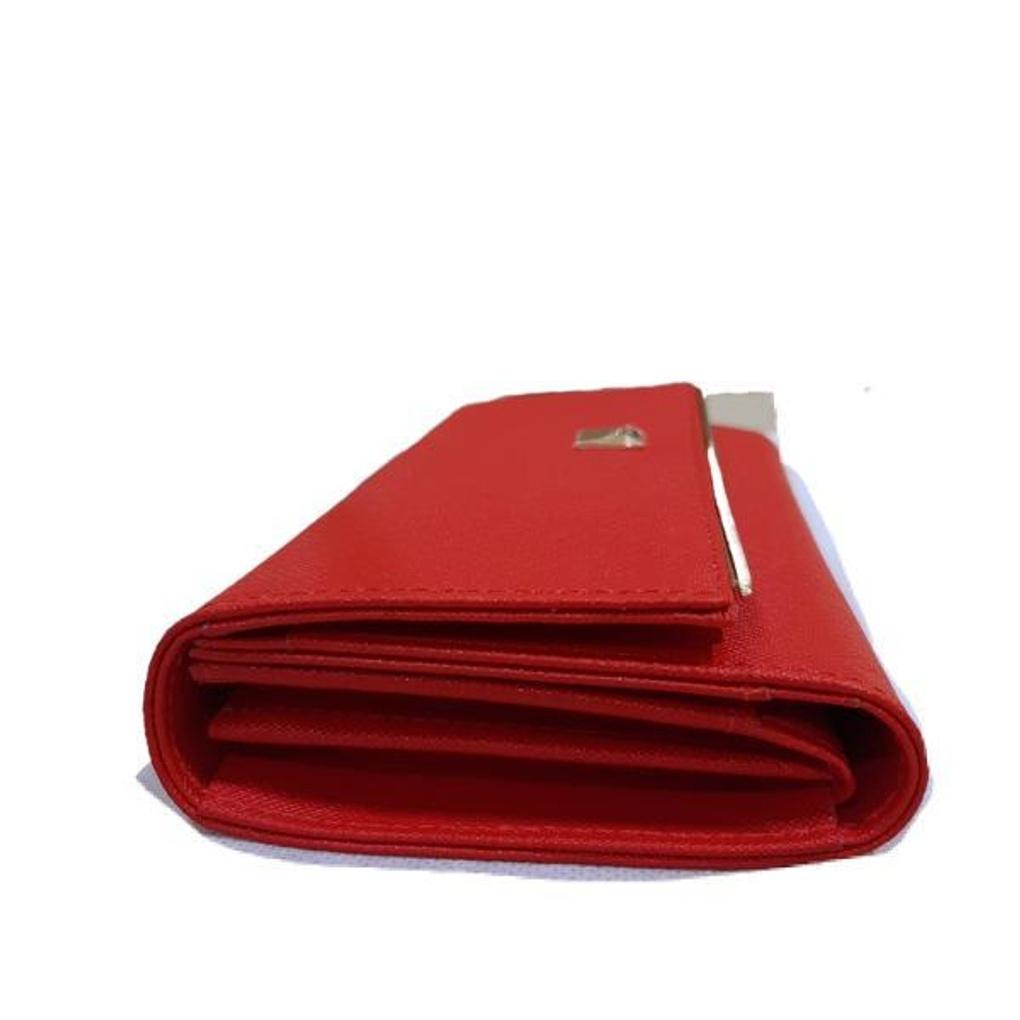 NICOLE MILLER Women's Cowhide Gold Bar Point Long Wallet N141WW1157RE