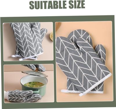 Oven Gloves for Baking Heat-insulating Gloves Non-Slip Heat Resistant Household Kitchen Gloves with Anti-Scald Microwave Gloves