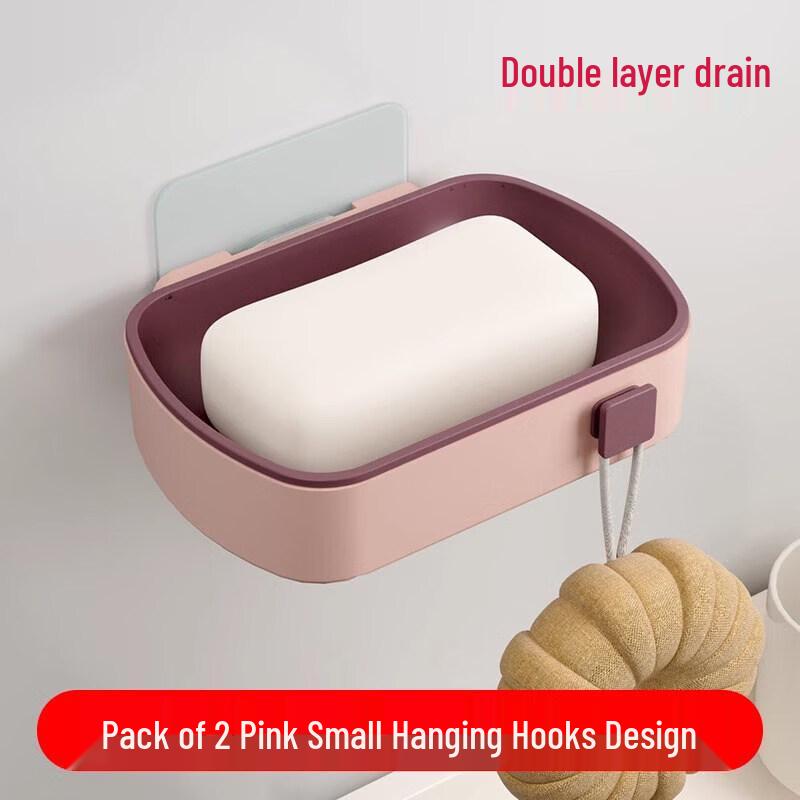 LIEI Dual-Layer Wall-Mounted Draining Soap Dish