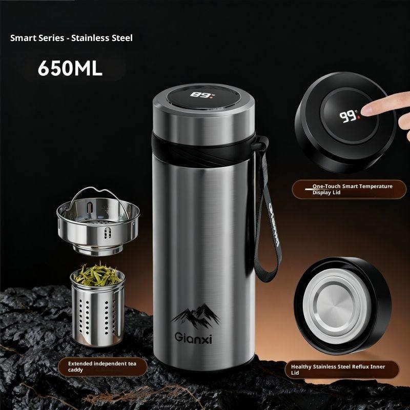 Gianxi New Men'S Car Cup Insulated Cup Stainless Steel High End Water Cup Outdoor Sports Tea Separation Tea Cup Business