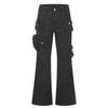 Mens Casual Pants Street Style Solid Color Cargo Trousers With Pocket Detail