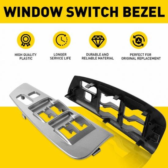 Driver Side Window Switch Trim Bezel Plate Gray For 2003-2008 Toyota Matrix EXV