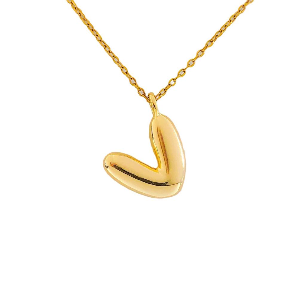 European and American popular glossy English letter necklace autumn and winter niche versatile high-end sense does not fade titanium steel necklace