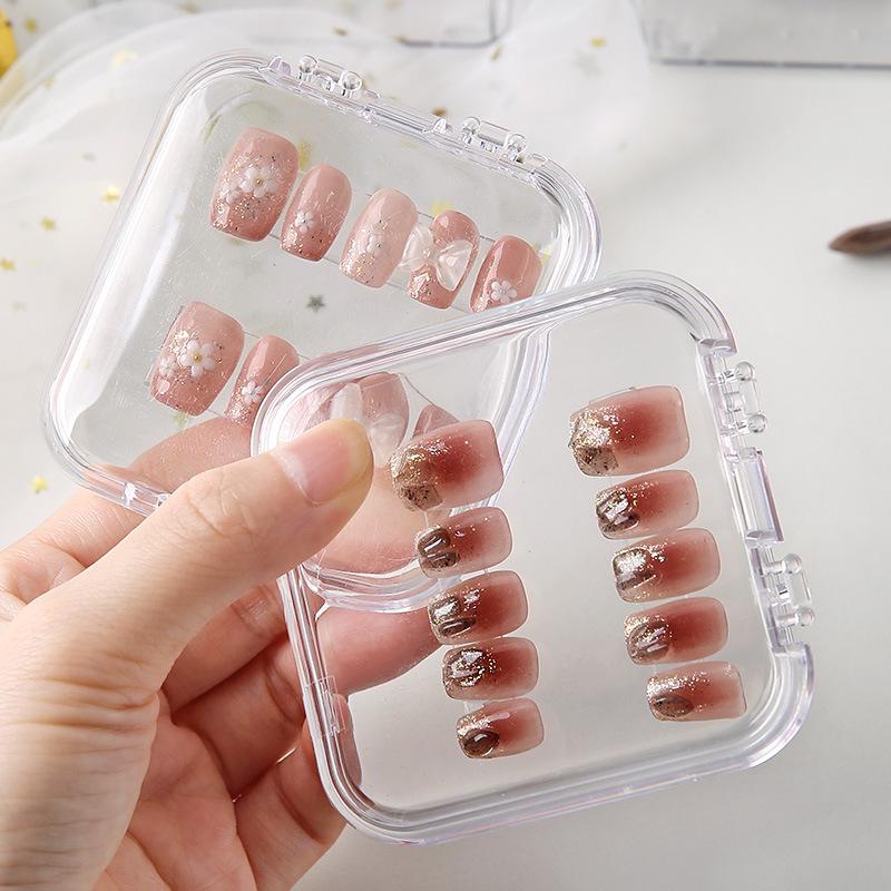 Transparent Wearable Nail Art Storage Box for Small Accessories - Hot-Selling, Partitioned Design
