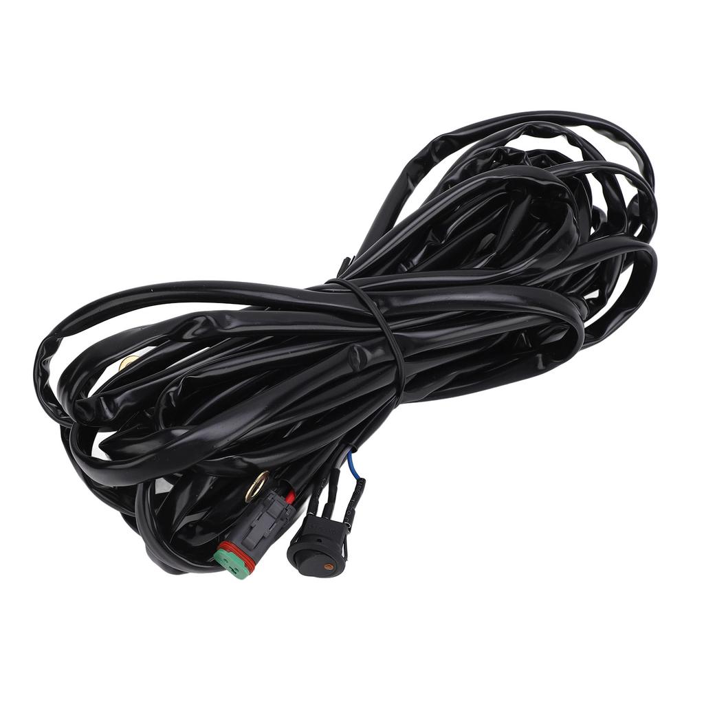 LED-ljusramp Kabelhärva 16AWG Kraftig DC 12V På Av-brytare Strömrelä Säkring för Lastbil ATV UTV Båt