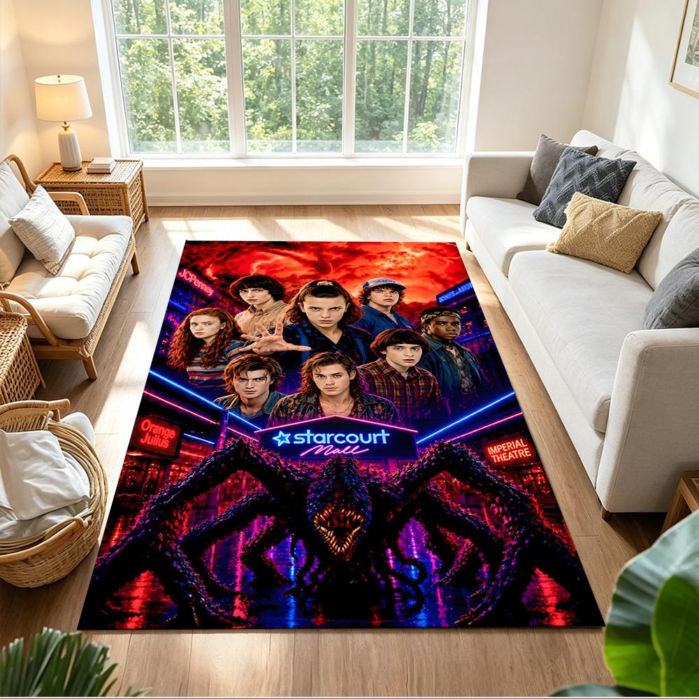 Stranger Things Area Rug Design for Dormitory Hallway Living Rooms Outdoor Anti-slip Rug Office home decor Perfect Birthday Christmas Gift Idea