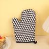 Heat-Resistant Cotton Linen Oven Mitts: Anti-Scald Baking Gloves for Microwave Use