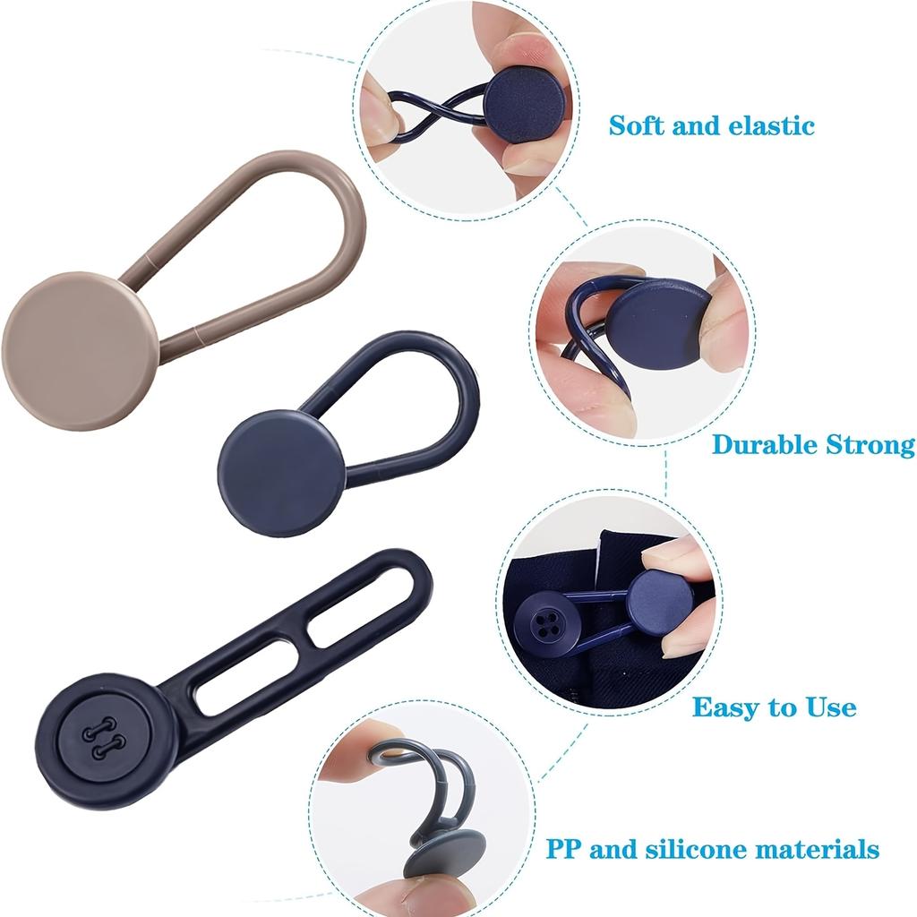 10pcs Jeans and Pants Button Extenders - for Women's and Men's Pants 1-1.8 Inches (Approx. 3.5-4.8cm) - Suitable