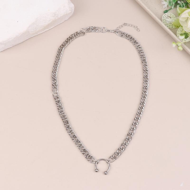 Able Nose Clip Pendant Necklace Nightclub Sexy Geometric Nose Clip Collarbone Chain For Unisex Jewelry Gift