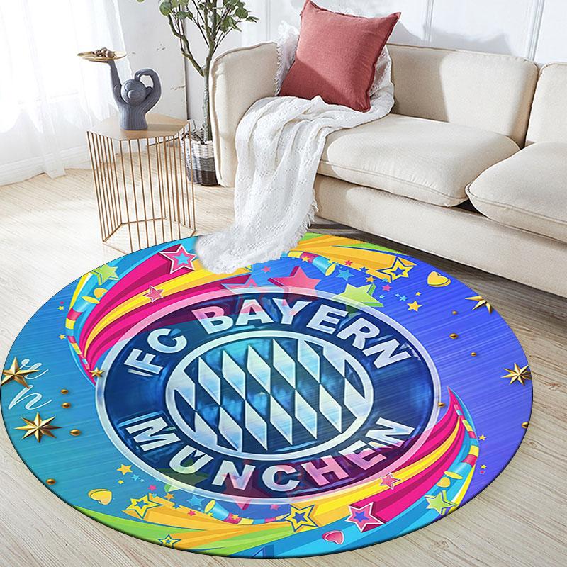 FC Bayern München,Round Area Rug,Carpet Rug for Living Room Bedroom Sofa Playroom Decor,Non-slip Floor Mat