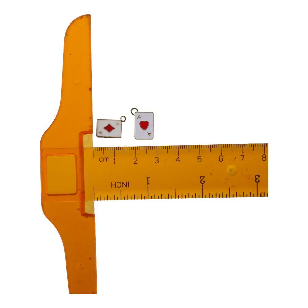 Heart Shape Heart Poker Card Charms Gold Block Poker Card Charms  DIY Jewelry Making