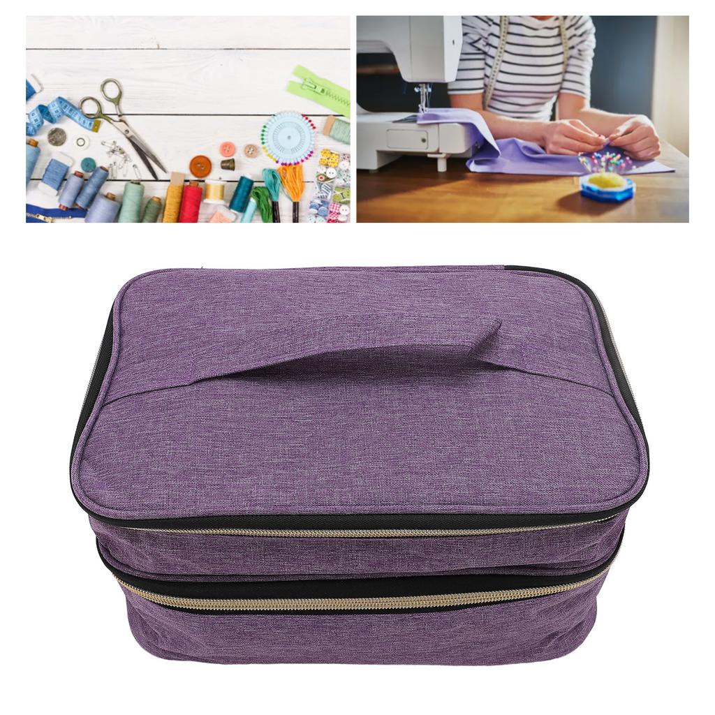 Dikiş Aksesuarları Çift Katmanlı Çoklu Bölmeli Su Geçirmez Polyester Dikiş Malzemeleri Çantası