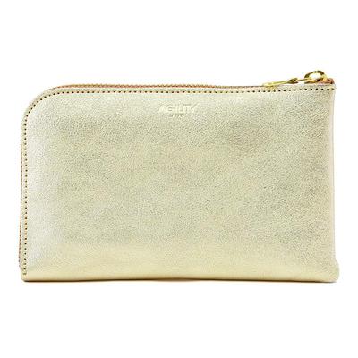 AGILITY Affa Wallet Long Wallet Wallet Zipper Passport Gold Silver Gold Silver "Voyage" L-shaped Women's