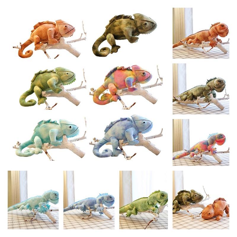 Realistic Lizard Plush Toy Super Soft Short Plush Material Color-changing Chameleon Doll Perfect Gift For Teens