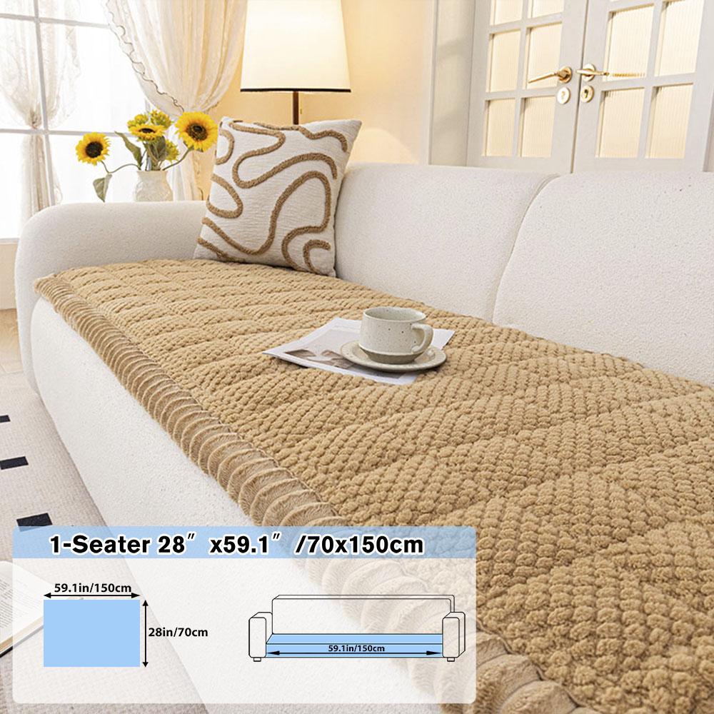 Sofa Pad, Shu, Textured Bubble Plush, Anti-Slip, Washable