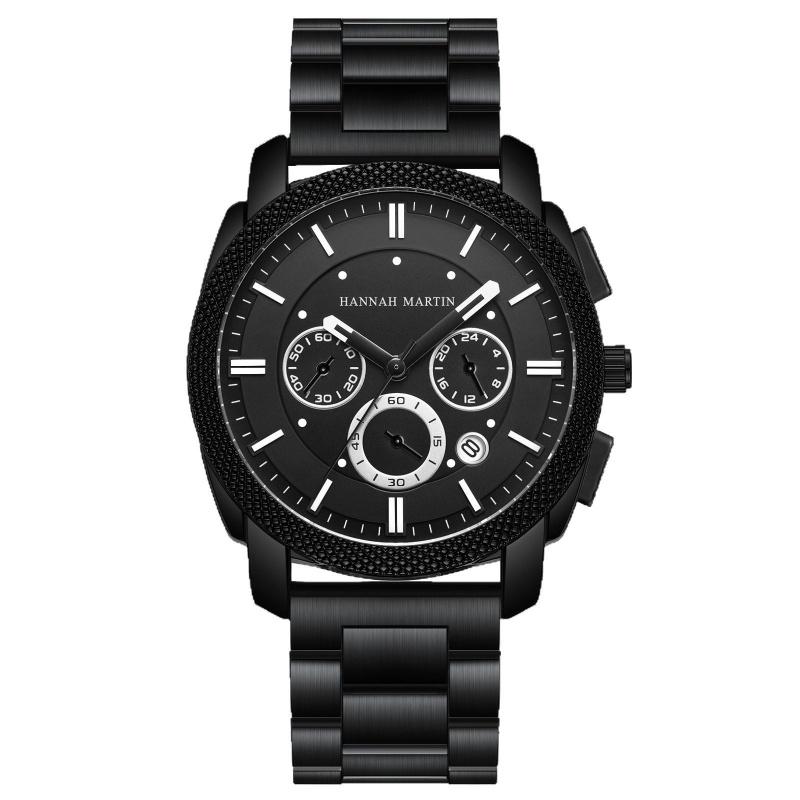 New Fashion Multifunctional Chronograph Waterproof Quartz Watch Three Eyes Sports Watch Calendar Watch