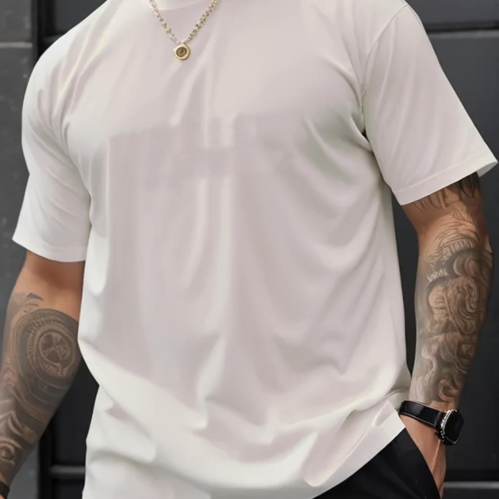 Summer Men's Pure Cotton Casual Loose Plus Size Brooklyn Print Sports Round Neck Short Sleeved Breathable Street T-shirt