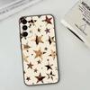 Trendy Leopard Print Star Pattern   Phone Case Black Silicone Soft For Samsung S25,S24,S21,S22,S23,S30,Ultra,S20,Plus,Fe,Lite