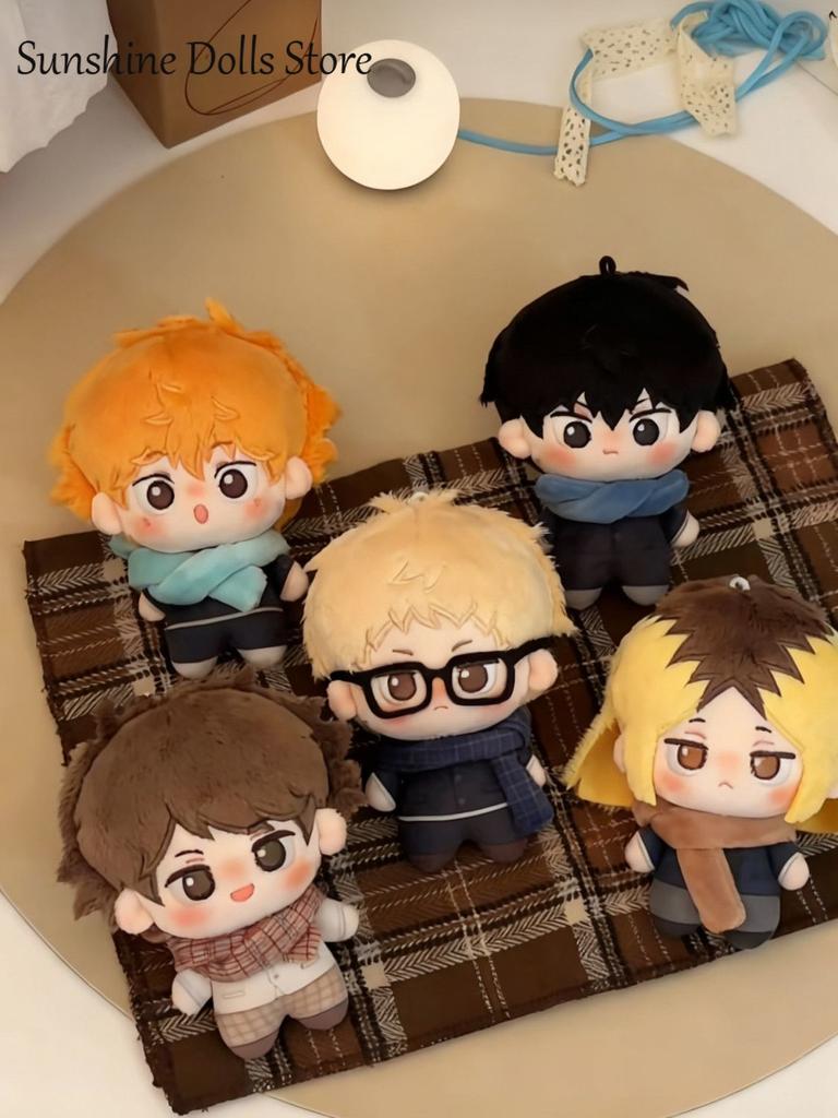 Anime Plush Dolls Cute Q Version Hinata Shoyo Kozume Kenma Oikawa Tooru Tsukishima Kei 10cm Bag Pendant Doll Plushie Toys