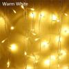 Christmas Garland LED Curtain Icicle Lights Festoon LED Light Droop Waterfall String Lights Outdoor Garden Street Eaves Decor