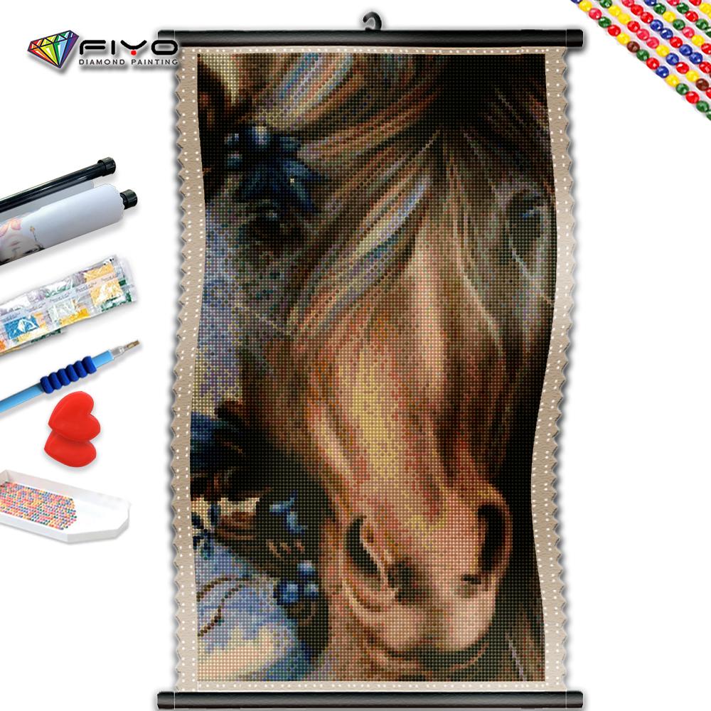 

5D DIY Рамка Алмазная Мозаика Коричневая Лошадь Полная Дрель Вышивка Животных Картина Горный Хрусталь Набор Для Рисования Домашний Декор