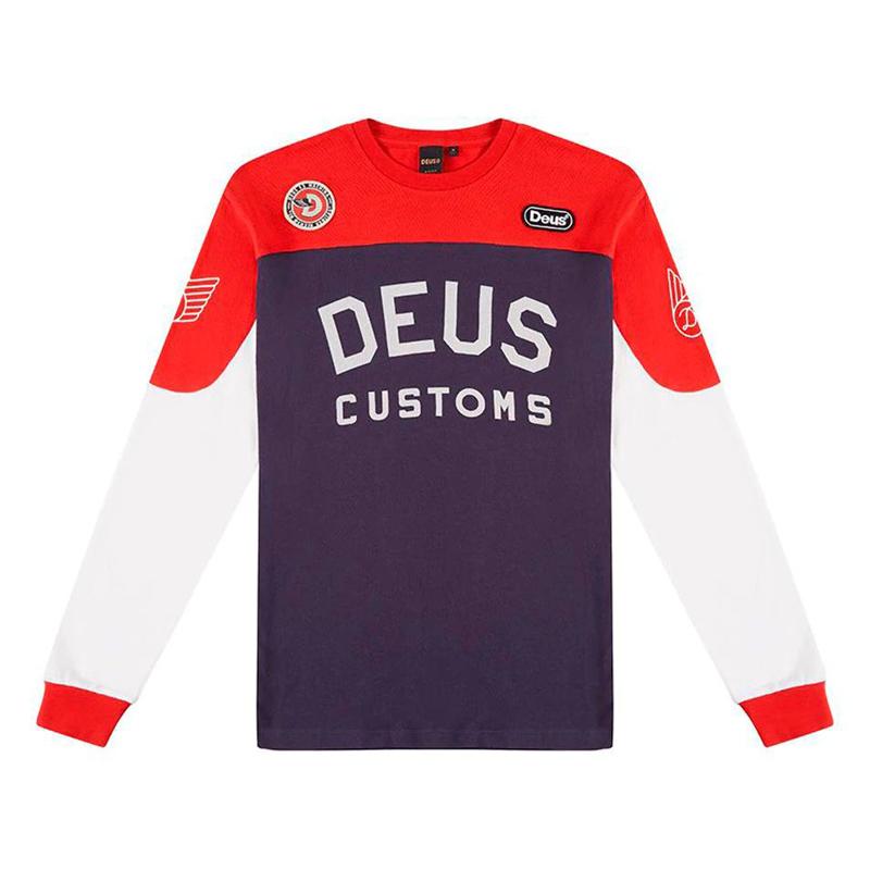 DEUS American Retro Quick-drying Breathable Moisture Removal Jersey Sports Outdoor Long-sleeved T-shirt Racing Ruffian Handsome Locomotive Suit