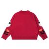 Children's New Year's Red Sweater with Panda Pattern