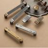 Modern Simple High-End Antique Brass Cabinet Door Handle Light Luxury for Wardrobe Shoe Cabinet - Vintage Style Hardware