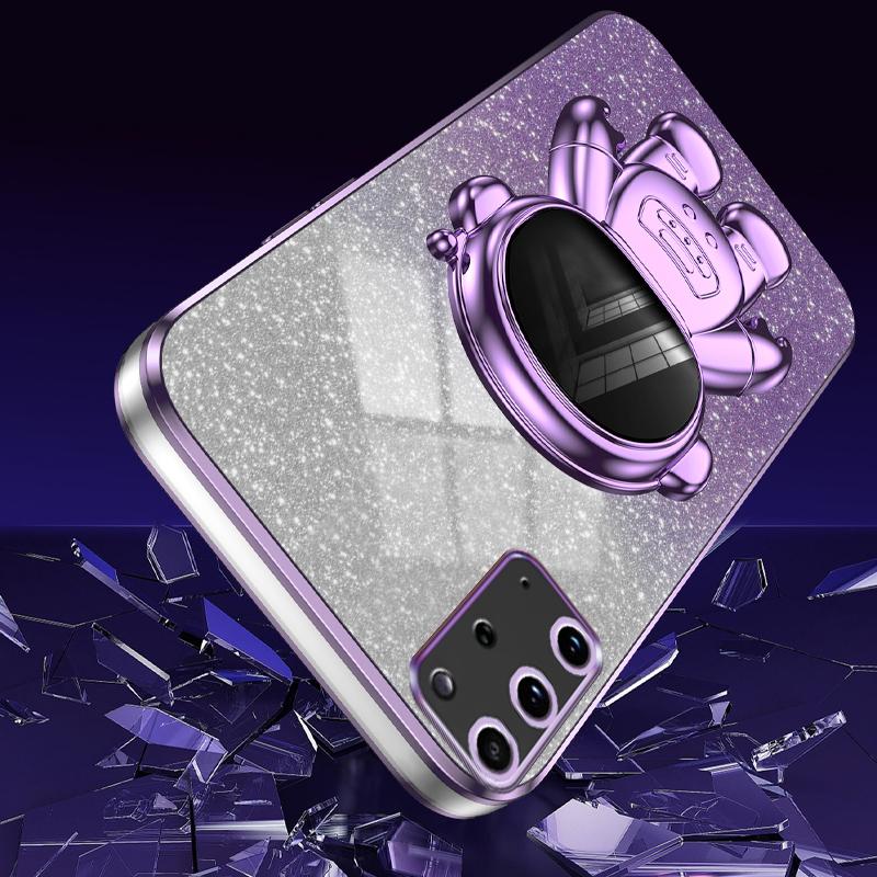 For Samsung Galaxy S20 Plus 5G/4G Kickstand Phone Case PC+TPU Shell Electroplating Cell Phone Cover