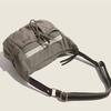 Sweet Cool Bow Canvas Shoulder Bags Women Vintage Drawstring Pocket Chic Casual Crossbody Bag Ladies Retro Messenger Bag Bolsos