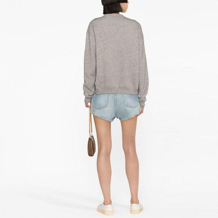 Polo Ralph Lauren Ss23 Logo Print Crewneck Sweatshirt Women Sweatshirt Gray 211891557-004