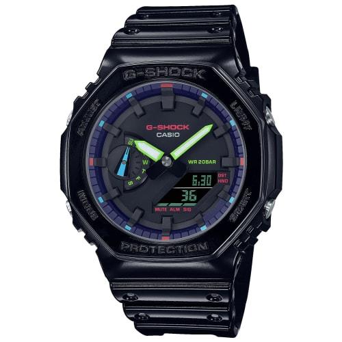 

Casio G-Shock Виртуальная радуга: Часы из серии RGB для геймеров GA-2100RGB-1AJF Мужские Черные