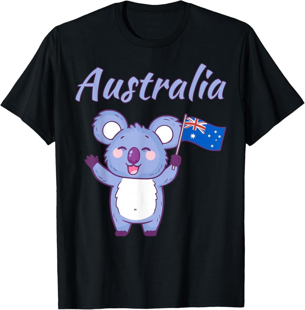 Australia Kangaroo Aussie Australian Souvenir Tourist Retro Tshirt Customizable Unisex And Unisex Short Sleeves Ropa Hombre
