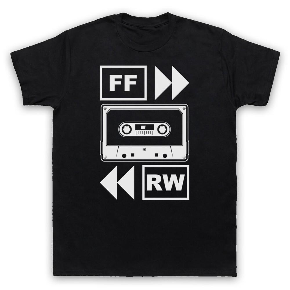 

Fast Forward Rewind Cassette Tape Retro Music Audio Mens And Womens T-Shirt S