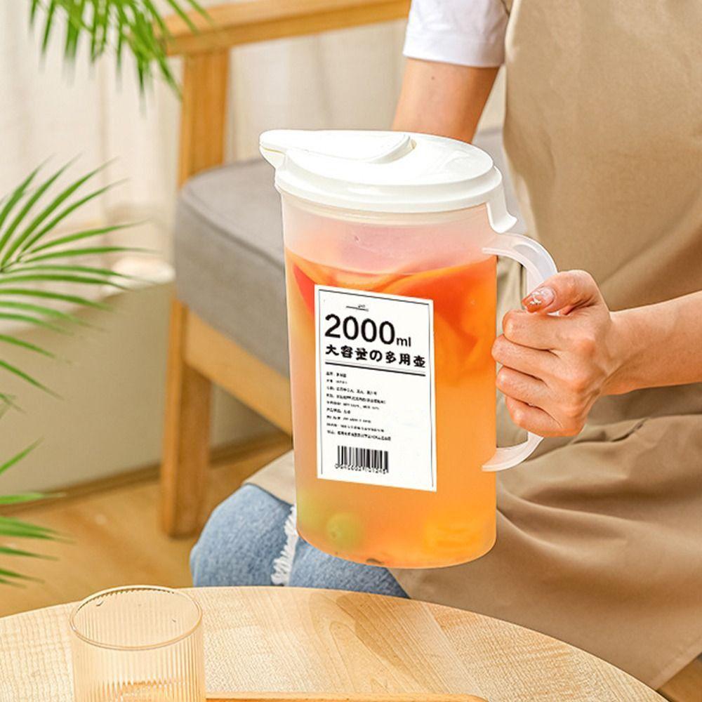 Transparent Cold Water Pot Large Capacity Fruit Tea Drink Kettle Water Jug  For Household Camping