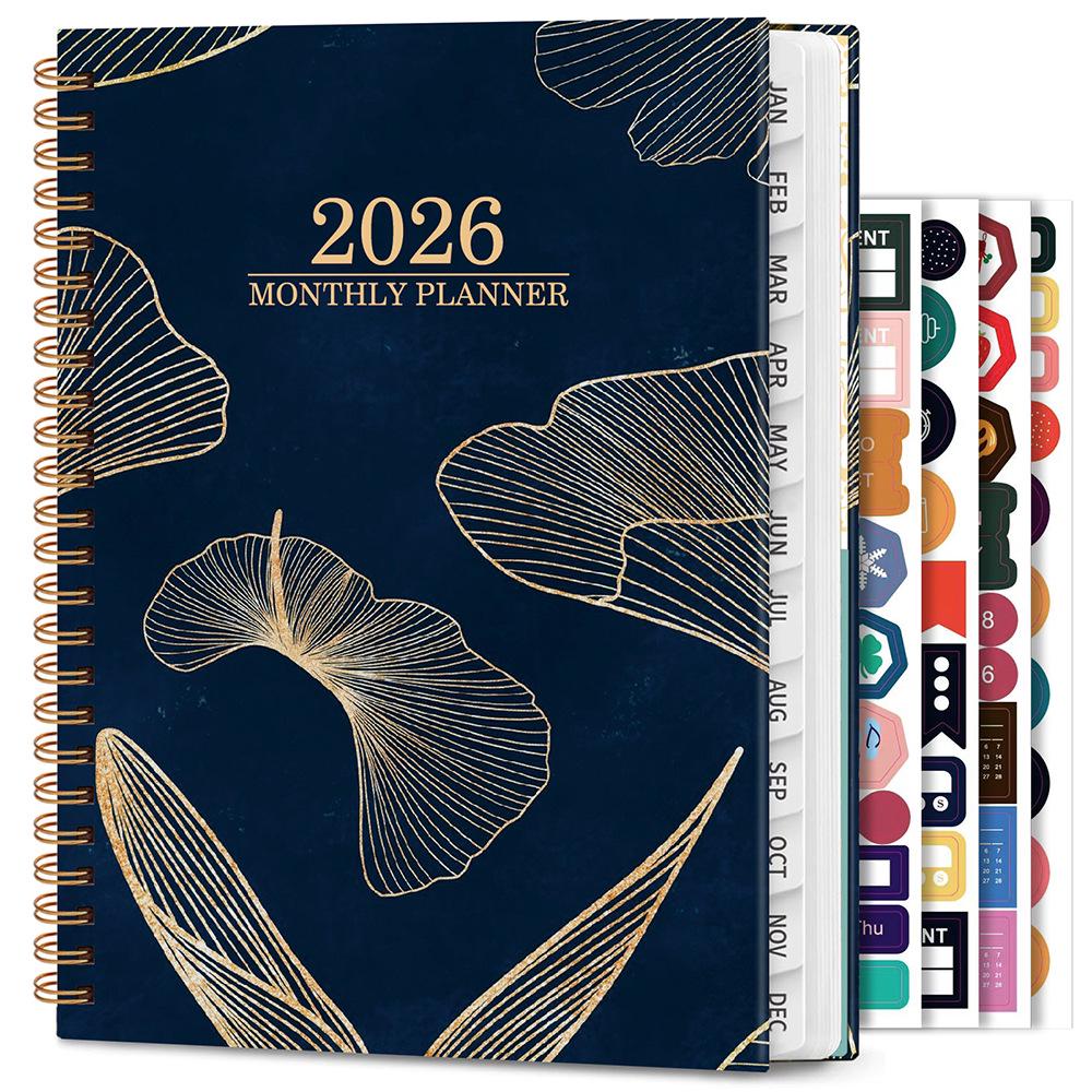 2026 Cross-Border English Flower Planner: Daily Schedule, Work Efficiency, Christmas Gift