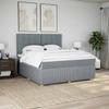 Exclusive House - Bed Slat Base with Mattress Light Grey 180x200cm Fabric