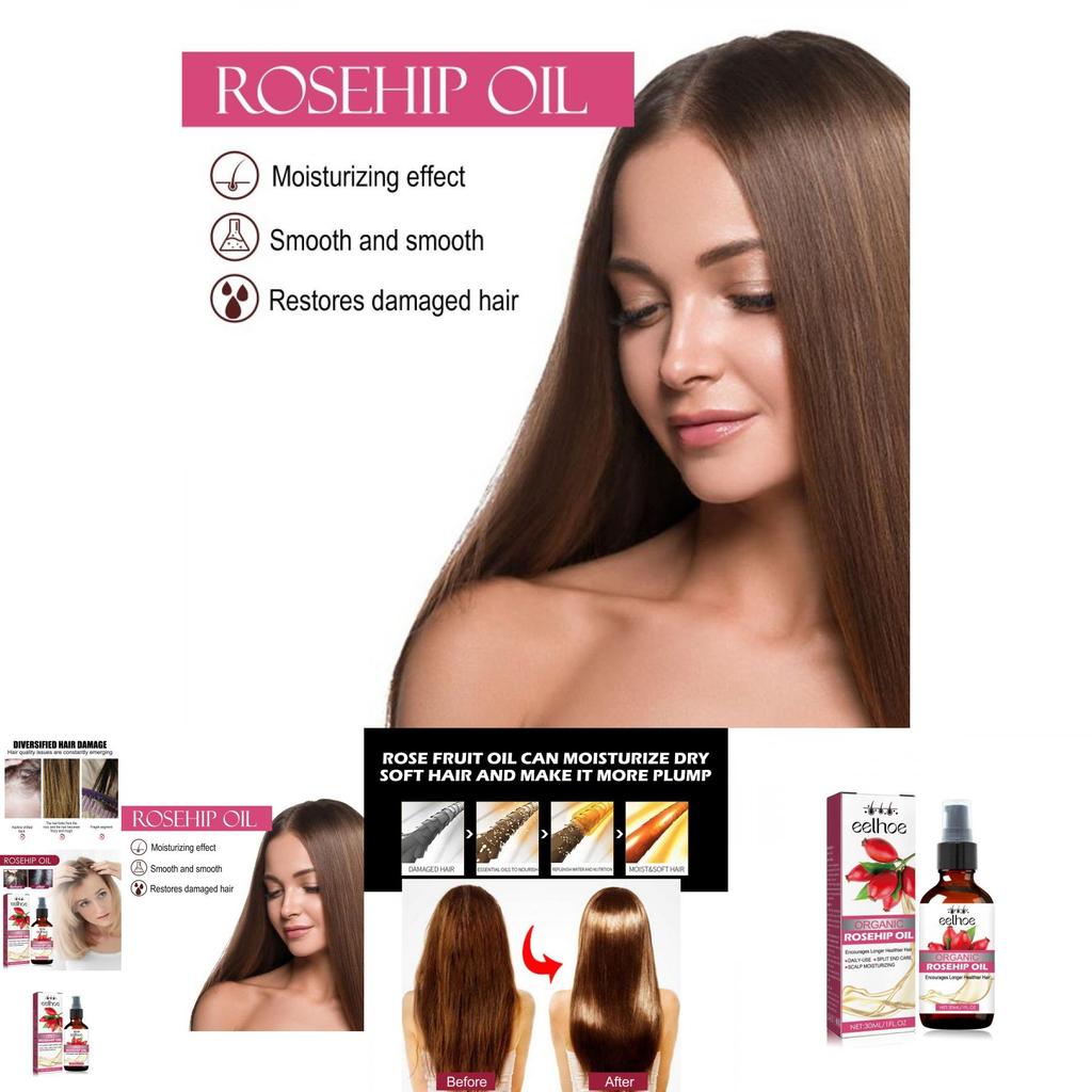 Eelhoe Nourishing Rosehip Oil For Hair Moisturizing And Strengthening 30ml Bottle