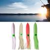 8PCS Portable Luminous Squid Lure Soft Rubber Squid Skirt Fishing Lure 11.8inch Soft Squid Baits Bass Fishing