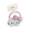 Korean Style Cute Cat Hair Tie for Girls - Handmade Fabric Student Hair Rope