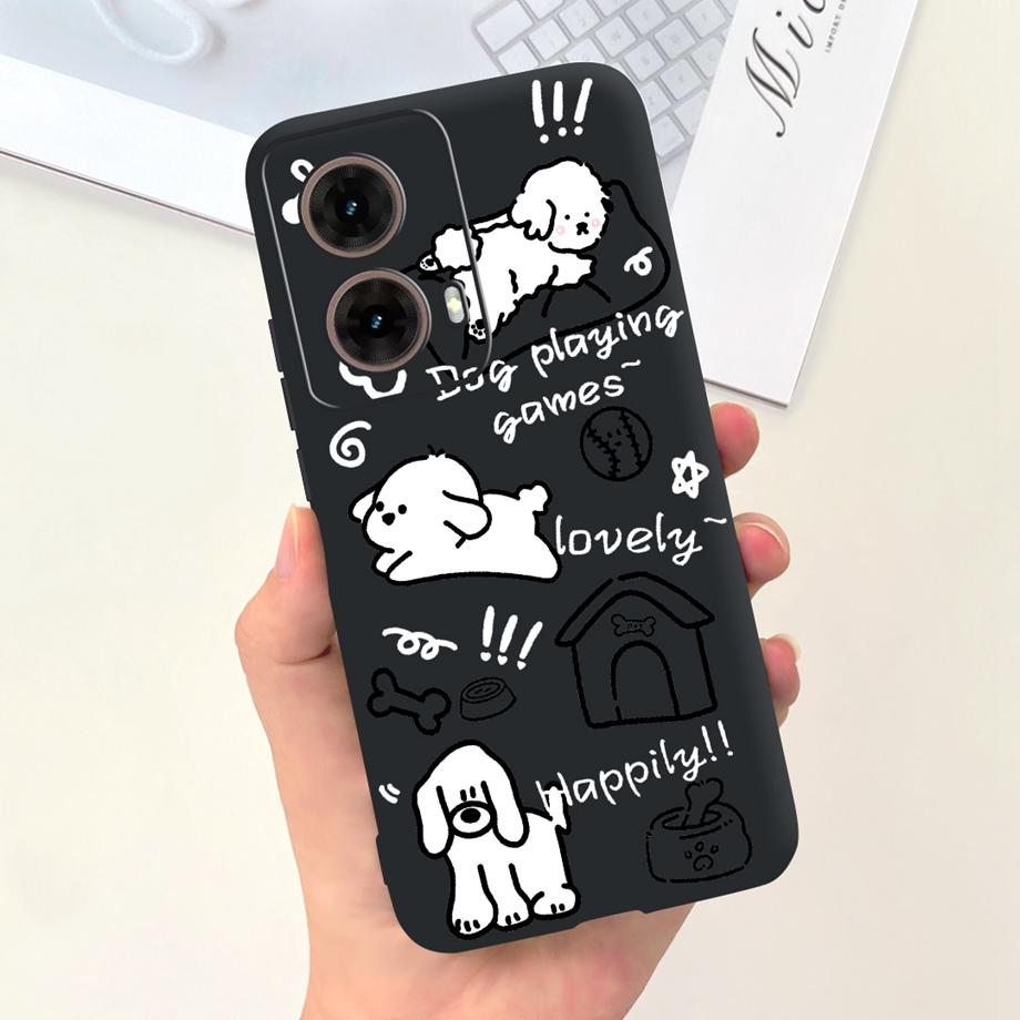 For Motorola Moto G85 Soft TPU Phone Case Silicone Luxury Cute Cat Panda Animals Painted Cover For Motorola G85 MotoG85 Fundas