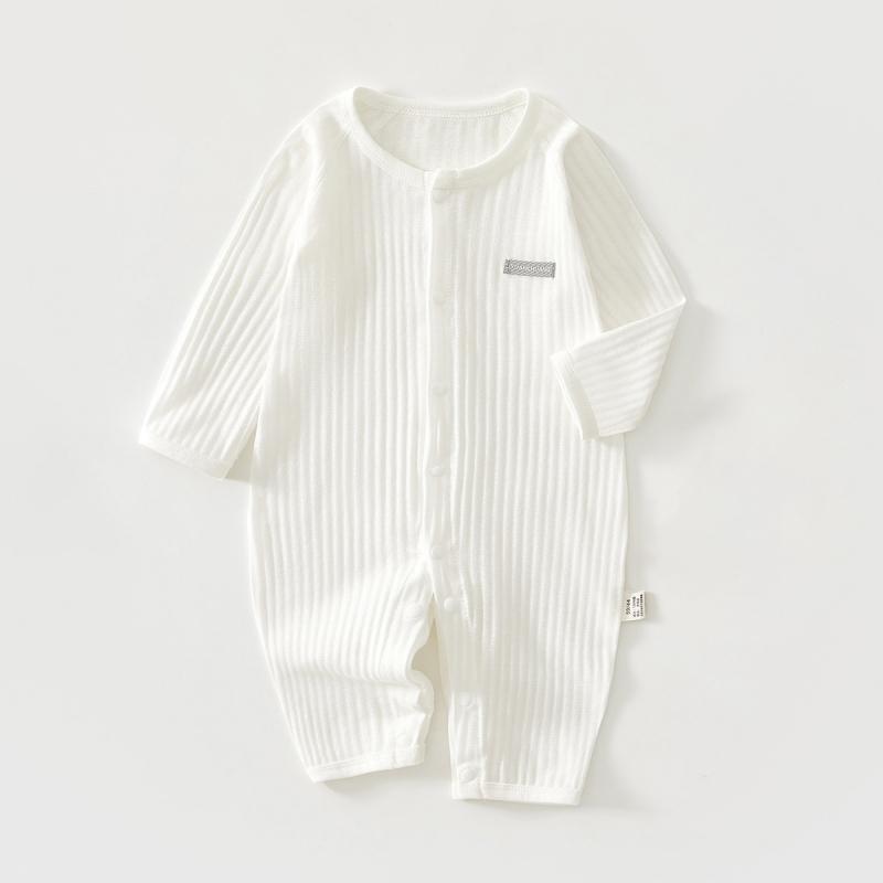 

Весна и осень 0-12 месяцев детские комбинезоны превосходного качества для новорожденных девочек и мальчиков 100% хлопок одежда из длинного рукава детская одежда 66 белый
