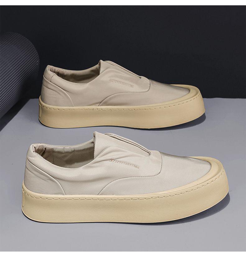 2025 Summer Men's Non-Slip Breathable Canvas Sneakers with Thick Sole