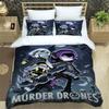 Murder Drones Cartoon Printed Bedding Sets Exquisite Bed Supplies Set Duvet Cover Bed Comforter Set Bedding Luxury Birthday Gift