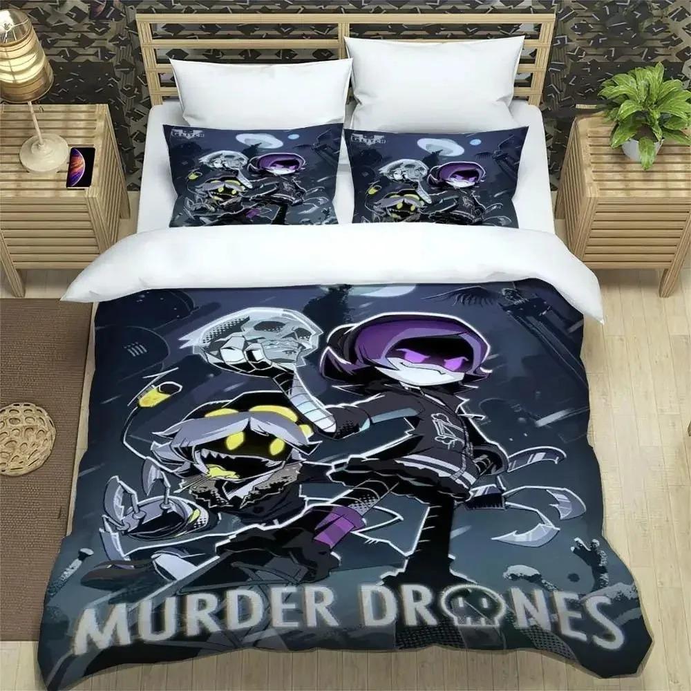 Murder Drones Cartoon Printed Bedding Sets Exquisite Bed Supplies Set Duvet Cover Bed Comforter Set Bedding Luxury Birthday Gift