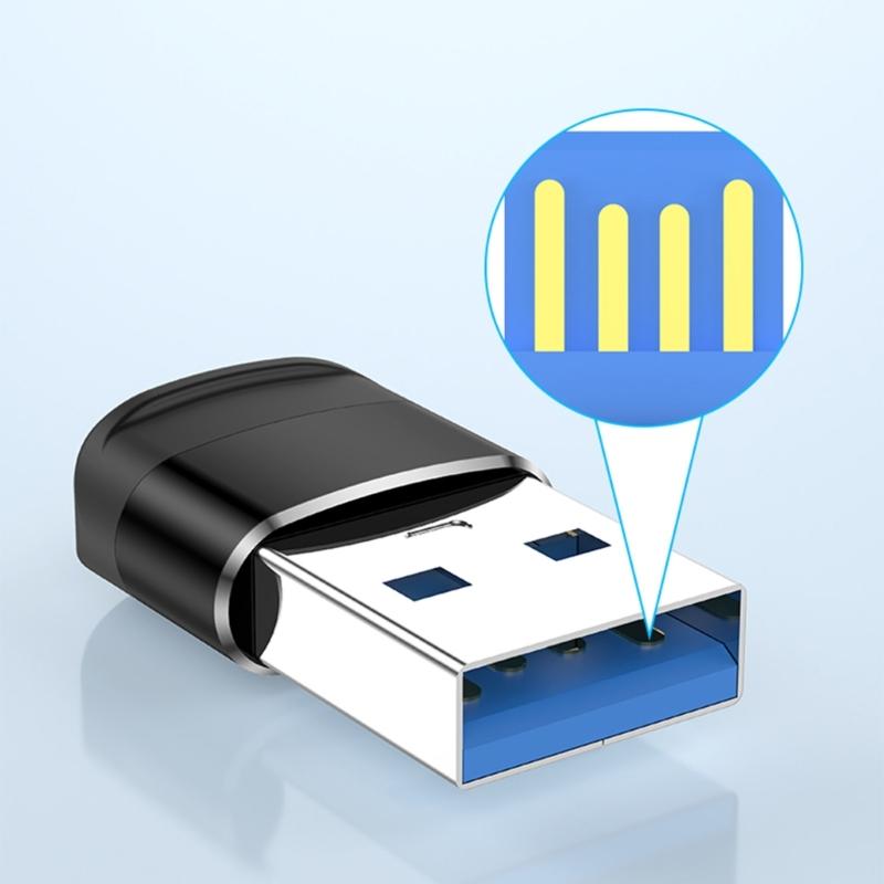 Type C Female to USB3.0 Male Adapter USB A to C Adapter Supports 10Gbps Data Speed Quick Charging for Phones Tablets